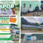 Foto Tampak Bangunan sekolah dan pamplet penerima murid baru serta para pengurus Yayasan.