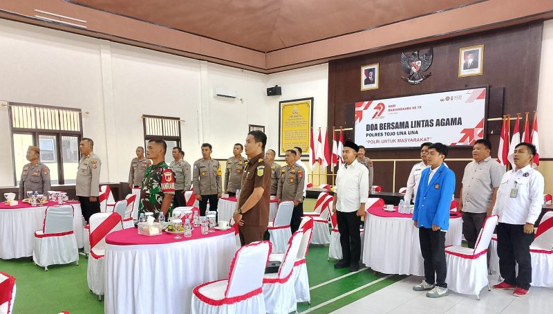 Kapolres Touna Jalin Kebersamaan Lintas Agama dalam Doa Bersama HUT Bhayangkara ke-79