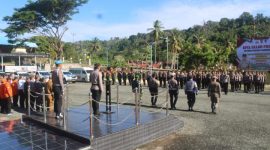 Kapolres Buol Pimpin Apel Gelar Pasukan Operasi Tinombala 2025 (Foto:WawanIsa)