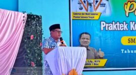 Bupati Buol, H. Risharyudi Triwibowo, resmi melepas 220 siswa SMKN 1 Biau 