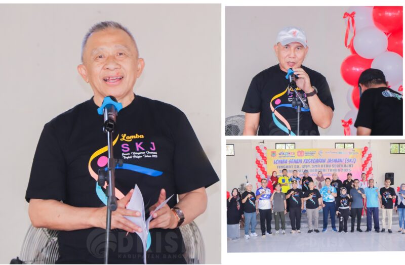 Foto Wabup Banggai Drs H.Furqanuddin Bersama Kadispora Drs Yori Ntoi bersama Unsur OPD.