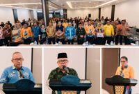 Wabup Banggai Drs H.Furqanuddin bersama Agus Sutoyo, M.Si  menjabat Kepala Pusat Pembinaan Pustakawan & KadisPerpustakaan banggai Benyamin Pongdatu.