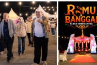 Foto : Wabup Banggai Drs H.Furqanuddin.MM bersama Kabag Bibpram Mulasan.ST.tinjau Stan UMKM. 