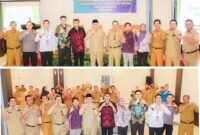 Foto Bersama Wabup Banggai Drs H. Furqanuddin.MM dan Kadis DLH Judi Amisudin  serta Para Camat Narasumber