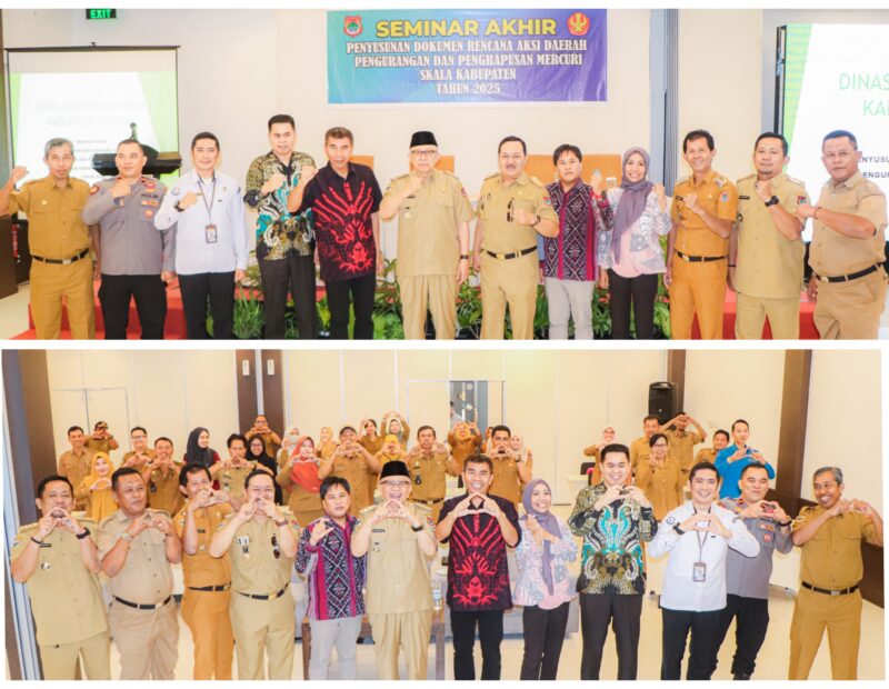 Foto Bersama Wabup Banggai Drs H. Furqanuddin.MM dan Kadis DLH Judi Amisudin  serta Para Camat Narasumber