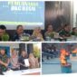 Foto Asisten 1 Banggai Nurjalal Amir.SH Kepala Dinas Bea Cuka luwuk Mu'amar Khadafi serta unsur Forkopimda dalamlakukan pemusnahan barang Bukti rokok ilegalserta minuman non Bea cukai