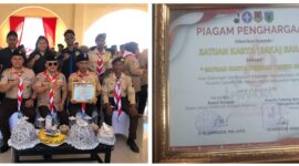 Foto Bupati Banggai Ir. H. Amirudin Tamoreka, MM., AIFO selaku Majelis Pembimbing Cabang Banggai, didampingi Ketua Kwarcab Banggai Syarifuddin Hinelo, S.STP., M.Si dan Sekretaris Daerah Banggai M. Ramli Tongko, S.Sos., ST, M.Si,Komandan Lanal Palu Kolonel Laut (P) Marthinus Sir, yang diwakili Komandan Posal Luwuk Lettu Laut (K) Willy Septian, turut hadir mendampingi Saka Bahari. 