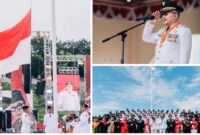Foto Bupati Ir.H.Amirudin Memimpin penurunan Bendera Merah Putih di hadiri Wakil Bupati Banggai Drs.H.Furqanuddin.MM dan Unsur Forkopimda 
