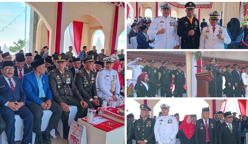 Foto Danposal Luwuk Lettu Laut ( K ) Willy Septian saat menghadiri uparaca HUT RI