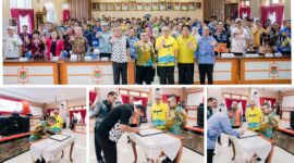 Foto, Bupati Ir.H Amirudin.MM Bersama Wakil Bupati Drs.H.Furqanuddin.MM,Sekda Moh.Ramli Tongko dan Kaban BPKAD Drs Damri Dajanun..M.Si, Insfektur Infektorat Syafrullah Mambuhu, S.STP,