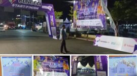 Foto Saat Kadispar Ismet Wardana.S.STP melakukan pengecekan lokasi kegiatan yang sudah 100% Siap untuk.dilakukan pelepasanoleh Menteri PPPA-RI