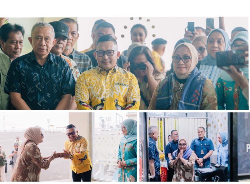 Foto Bupati Ir H.Amirudin , Wabup Drs.H.Furqanuddin.MM serta ketua TP-PKK banggai Syamsuarni Amirudin Sambut Tibanya Meneteri PPPA dan Lansung menuju Polres tinjau Kekerasan Anak di luwuk banggai