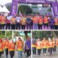 Foto Bersama Menteri PPPA Arifah Fauzi, Wabup banggai Drs.H.Furqanuddin,Ketua TP-PKK Syamsuarni Amirudin,Kadinkes Hj Nurmasita Datu Adam dan Peserta lari BRC 2025.