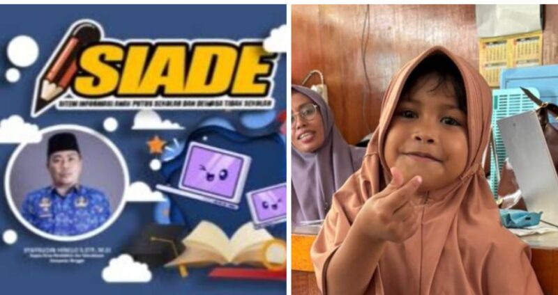 Foto Kadisdikbud Safrudin Hinelo Bersama Program Si ADE Kembali Sekolah dan Seyum Ceriah Raisyah 