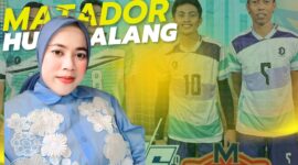 Anleg Sriwijayanti Budiono Dukung Tim Matador Hulubalang di Semifinal Turnamen Bola Voli Kapolsek Paleleh Cup 2025