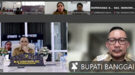 Foto : Gubernur Sulteng Anwar Hafid  Pimpin Rapat Lewat Zoom Dihadiri Bupati Banggai Ir H.Amirudin.MM Bahas Pendistribusian LPG se-Sulteng