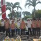 Foto Bupati Banggai Ir.H.Amirudin.MM Bersama Kadispora Drs Yori Ntoi, Kaban BPKAD Drs Damri Dajanun.M.Si, Kadis PUPR I Dewa Supartiagama,Kadisnakertrans, Ernaini Mustatim, Kadis  Brida Nur Syamsi serta para peserta dan officeal