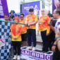 Foto Buapati Ir H.Amirudin Bersama Menteri PPPA Melepas peserta Run Challenge ke 4 dari Teluk lalong Kabupaten banggai di ikuti 1.500 peserta