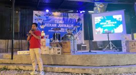 Foto Pjs. Manager Donggi Matindok Field, Amirullah, Sr. Communication Relations & CID Zona 13,saat memberikan Arahan terkait keikut sertaan di AJP agar Jurnalis banggai bisa tampil jadi juara.