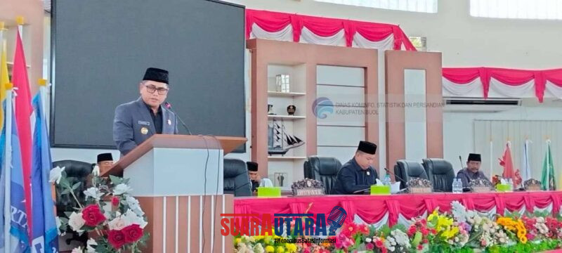 Bupati Buol Risharyudi Triwibowo saat menyampaikan Ranperda RPJMD dalam paripurna DPRD Buol, Selasa (3/9/2025, Foto : Diskominfo)