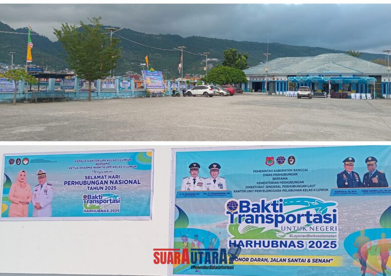Foto Persiapan Kantor KUPP Klas II Luwuk dalam persiapan Kegiatan jalan santai besok minggu 21/09/2025 start di depan Kantor dishub dan finis di depan Kantor KKUPP Luwuk