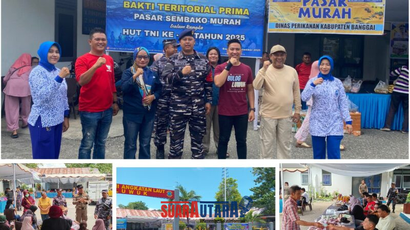 Foto Danposal AL Lettu Laut Willy Septian Puryanto Amd.Kep bersama dengan Ibu dan instansi terkait,Ketapang dan Disperindag,