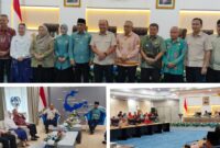 Foto Wabup Banggai Drs H.Furqanuddin.MM saat Bertemu Gubernur Sulteng Dr H.Anwar Hafid dan Kepala BGN Dadan Hindayana