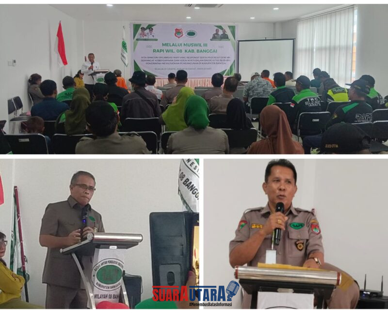 Foto Bupati Banggai Diwakili Staf Ahli Bupati dan Plt Asisten II Mujiono Lasitata.SH.M.H dan Ketua RAPI Daerah 23 Sulawesi Tengah, Mulyadi Joyo Martono,Ketua RAPI Banggai Benyamin Pongdatu.