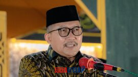 Foto Bupati Banggai Ir.H.Amirudin.MM Berikan sambutan di saat pembukaan MTQ Batui Selatan 