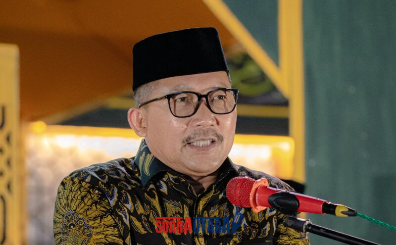 Foto Bupati Banggai Ir.H.Amirudin.MM Berikan sambutan di saat pembukaan MTQ Batui Selatan