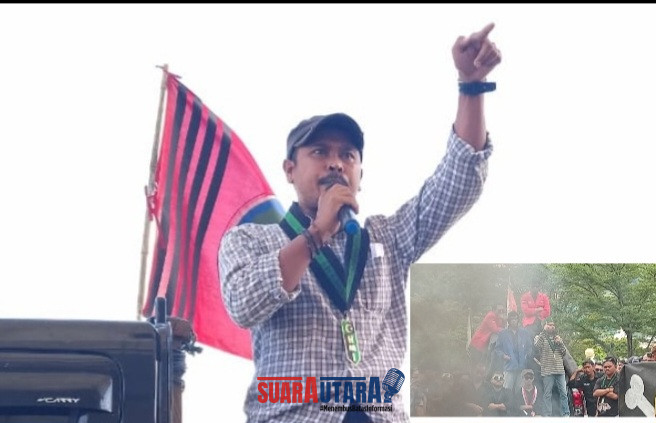 Foto Sekertaris HMI CABANG Luwuk Kabupaten Banggai Hendra Tiro Disapa ucil Saat Kordinator Demo saat Di DPRD beberapa waktu lalu