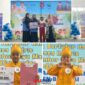 Foto siswa Aulia Rizky Abizar Muzamil, siswa kelas 5 SDIT Madani Luwuk, yang tampil percaya diri dengan bimbingan Fatma Simaa, S.Pd serta didampingi guru pendamping Zulmawati dan Tasya Kamila, bersama Kepala Sekolah Vebri Oktavina.