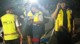 adan jalan di Desa Muntoi nyaris putus ,PPK 2.4.Glen Rau Turun lapangan Rabu (17/9/2025).