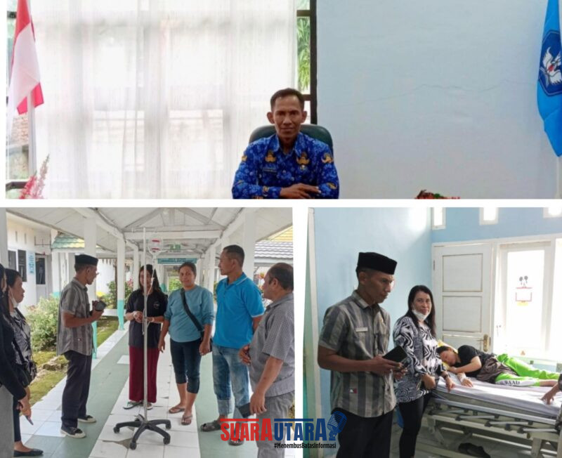 Foto Kacabdis Wil V saat Jenguk Siswi SMA yang keracunan saat santap Makanan di sekolah