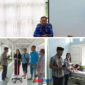 Foto Kacabdis Wil V saat Jenguk Siswi SMA yang keracunan saat santap Makanan di sekolah