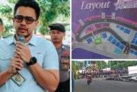 Foto Ketua Panitia Yang juga Mejabat Kasat Reskrim AKP Tio Tondy.S.T.K., S.I.K., M.H., M.Si, saat turun langsung Pantau kesiapan Sirkuit Tugu Adi Pura 