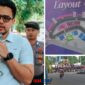 Foto Ketua Panitia Yang juga Mejabat Kasat Reskrim AKP Tio Tondy.S.T.K., S.I.K., M.H., M.Si, saat turun langsung Pantau kesiapan Sirkuit Tugu Adi Pura 