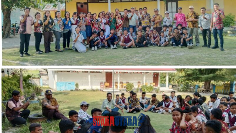 Foto Mewakili Kadisdikbud banggai Sekertaris Syamsul Bahri Lanta.S.STP bersama penilik dan kordik lakukan Monev 