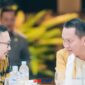 Foto Bupati Banggai Ir.H. Amirudin.MM Saat Jamu Makan malam Ketua Tim, Bambang Patijaya, SE., MM., bersama anggota Komisi XII DPR RI 