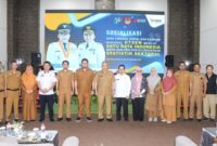 Foto Wabup Banggai Drs H.Furqanuddin.MM saat Membukan kegiatan Pemkab Banggai Gelar Sosialisasi DTSEN Menuju Satu Data Indonesia Wabup Furqanuddin Pesan Pentingnya Data Valid