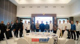 Foto : Sekda Ir. Moh. Ramli Tongko, S.Sos., S.T., M.Si,dan Deputi Bidang Peningkatan Prestasi Olahraga Kemenpora RI, Emir Hadi, SH,serta kadispora Drs Yori Ntoi.dan para peserta 