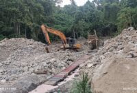 Aktifitas PETI dibantaran sungai Didesa Paret yang menggunakan alat berat