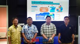 foto Istimewa: Kadis DKISP Banggai Lesmana  p Kulap terima kunjungan Ketua Komisi Informasi Provinsi Sulteng, H. Abbas H.A. Rahim, S.H., M.Ed,