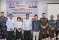 foto istimewa  : Plt. Asisten Administrasi Umum Setda Banggai, Drs. Damri Dayanun, M.Si, pihak PT Len Telekomunikasi Indonesia (LTI)  dan Kadis Perikanan Ferlin Monggesang serta unsur Forkopimda banggai