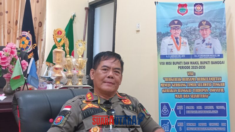 foto istimewa : Kastpol PP Banggai Kamaluddin Djano.S.Pd.S.SH,akan perintah anggotanya untuk patroli anak pembawa kotak amal dan badut badut serta anak punk meresakana