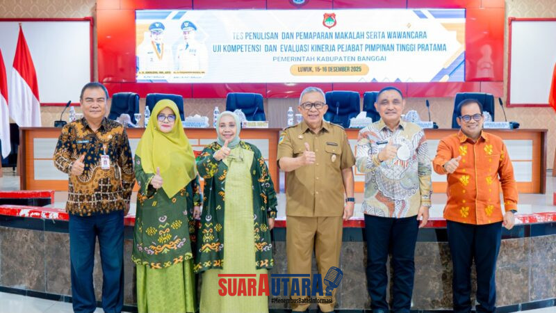 foto istimewa : Wabup Banggai Drs.H.Furqanuddin.MM saat membuka Kegiatan Uji Kopetensi Berkala Bersama Tim.penguji