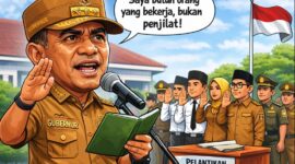 Anwar Hafid (Gubernur Sulteng) Foto :Ilustrasi Karikatur SU