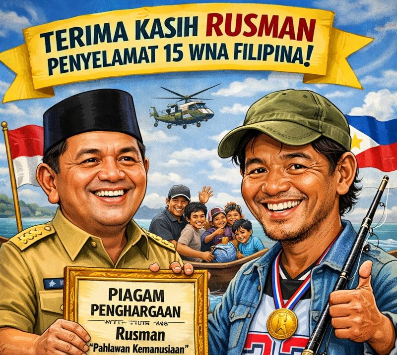 Gubernur Sulteng Anwar Hafid Apresiasi Rusman (Foto : Karikatur/Ilustrasi SU)