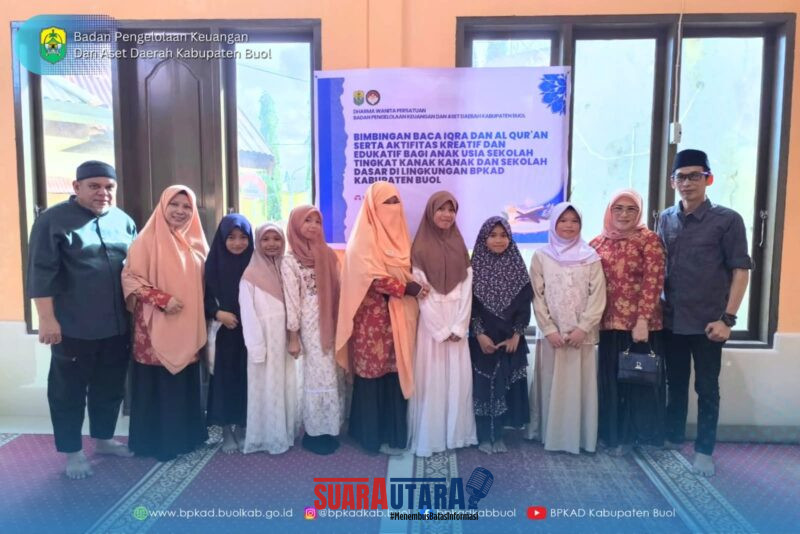 DWP BPKAD) Kabupaten Buol laksanakan kegiatan Bimbingan Baca Iqra dan Al-Qur’an bagi anak usia sekolah TK SD, Jumat (10/1/2026).Foto :Ist