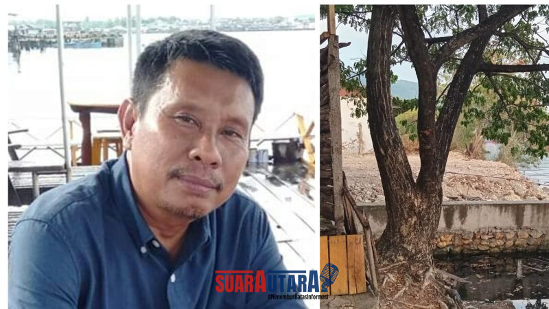 foto istimewa : Makmur Manesa Sebagai Praktisi Hukum menyampaikan Kurangnya pengawasan dari pihak Pemda banggai Terkait penimbunan laut di teluk lalong